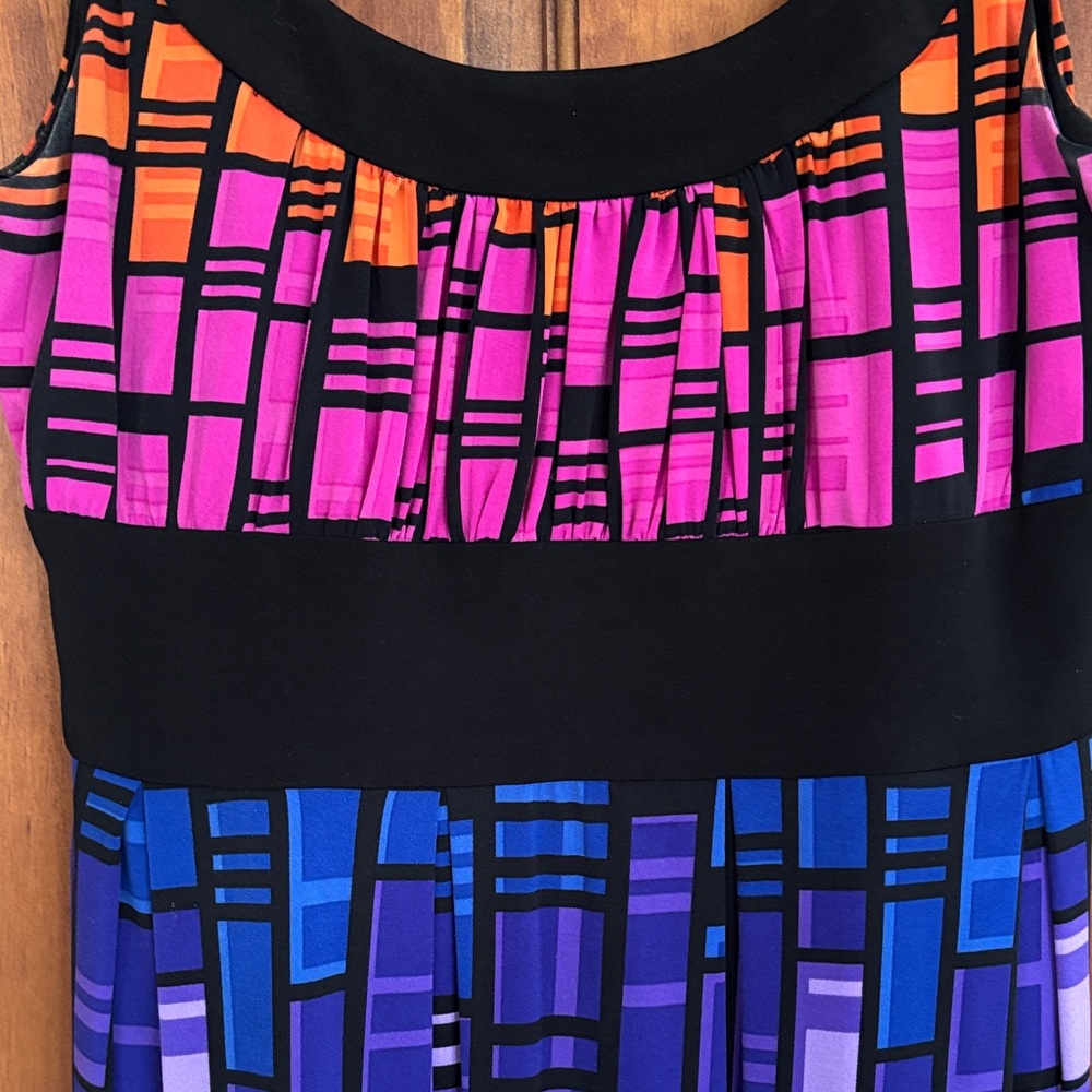 Donna Ricco Multicolor Geometric Midi Dress - Picture 4 of 6